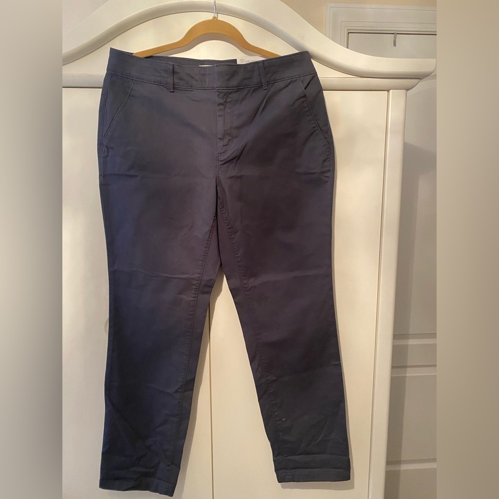 LOFT Gray Silver Chinos Khakis Pants workwear casual